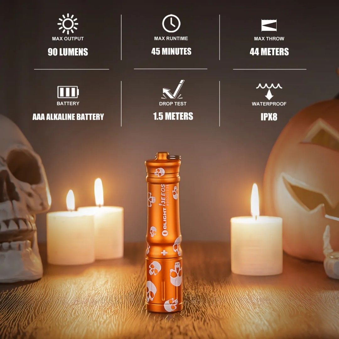 (Limited Edition) Olight i3E Orange Skull Keychain Flashlight