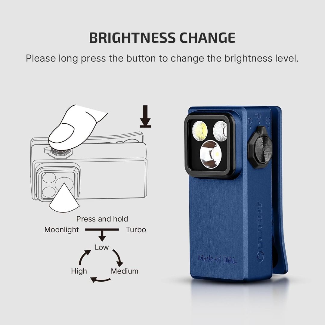Olight Oclip Ultra Clip-On EDC Flashlight