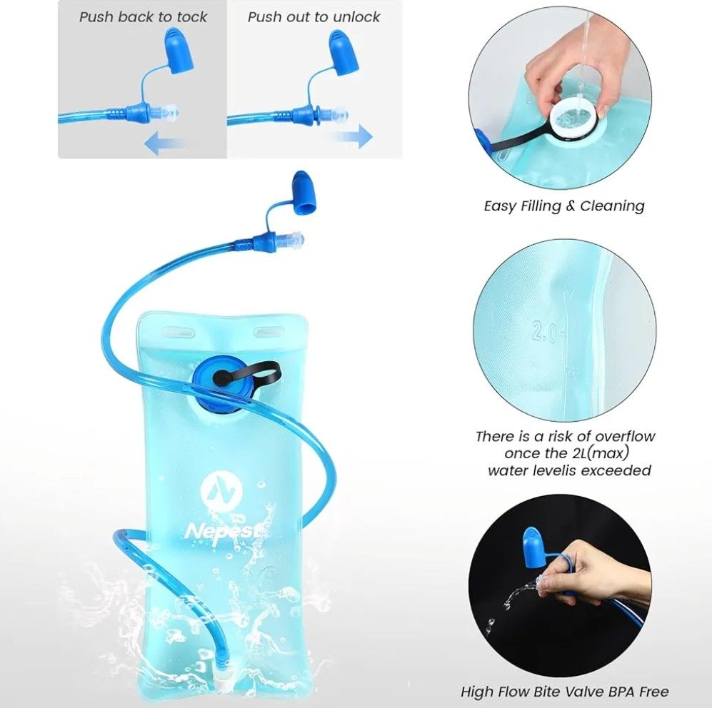 Nepest Lightweight Waterproof Hydration Backpack For Outdoor Activities