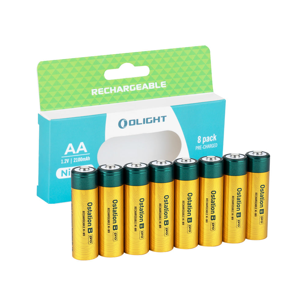 (Set of 8) Olight Rechargeable AA Battery