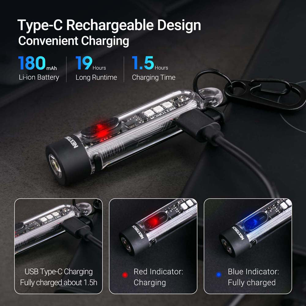 (4-In-1) Nextorch K40 Multi Light Sources Keychain Light