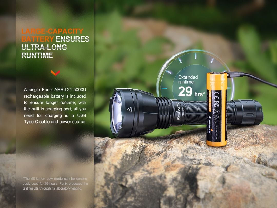 Fenix HT32 Compact Long Range Flashlight [2500 Lumens, 640 Meters Throw]