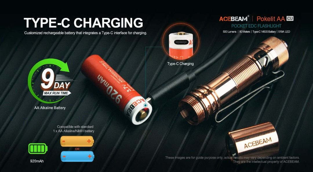 Acebeam Pokelite AA Copper EDC Flashlight