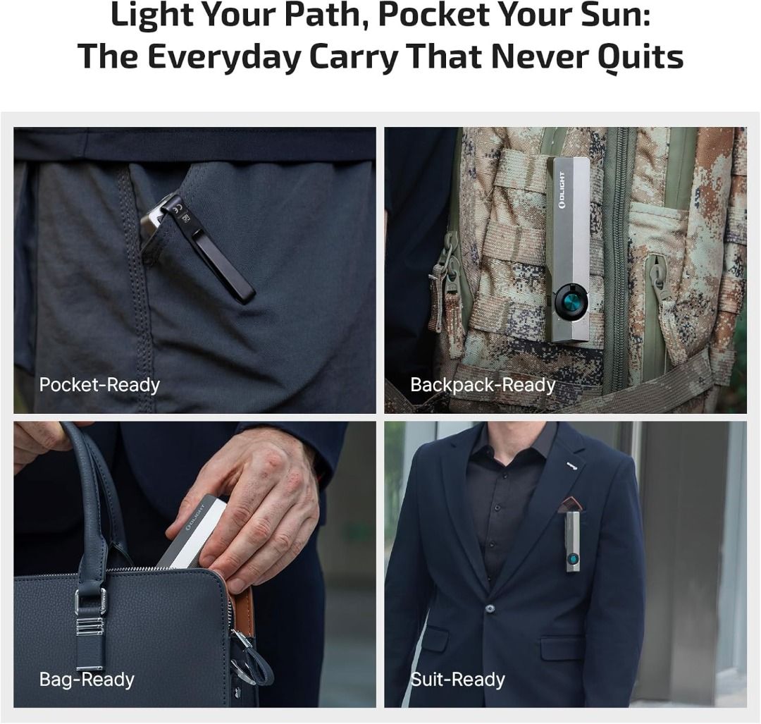 Olight ArkPro 3-In-1 Dual Beam Distance EDC Flashlight [White Light, Green Pointer & UV]