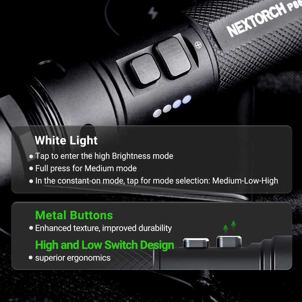 Nextorch P86 Flashlight with Electronic Whistle