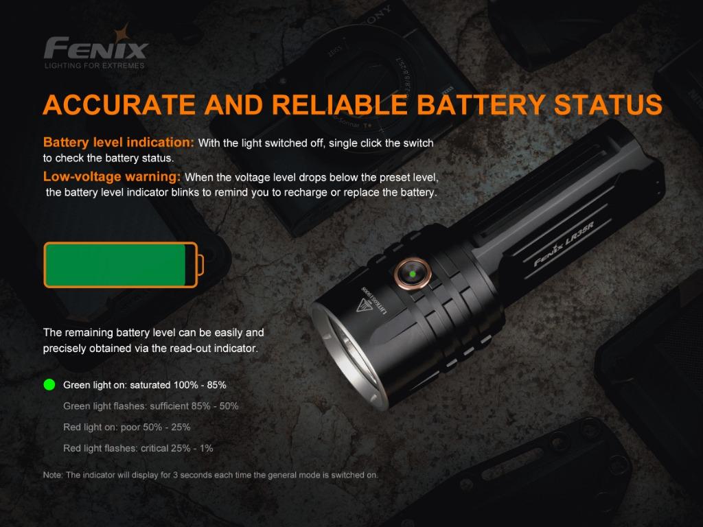 Fenix LR35R LED Flashlight 10,000 Lumen