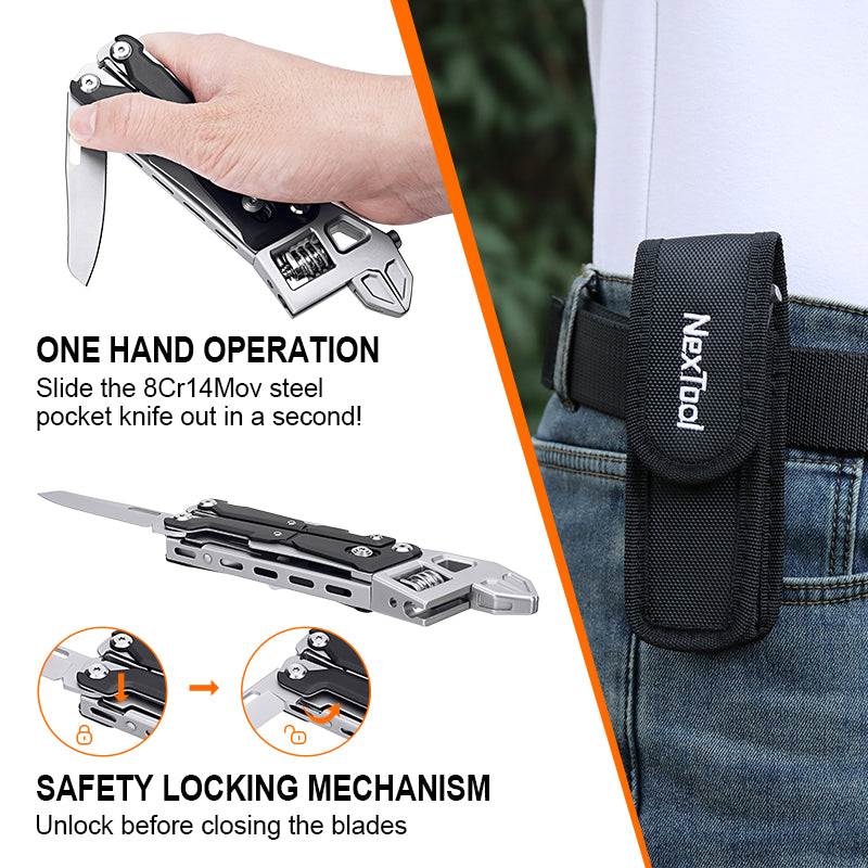 [11-in-1] Nextool W4 Multipurpose Adjustable Wrench