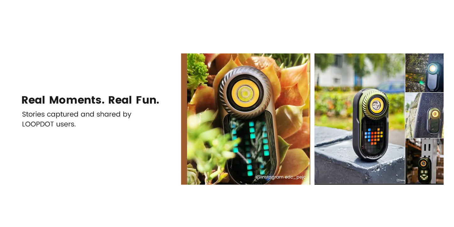 Loop Gear Loopdot Pixel Display EDC Fidget Flashlight