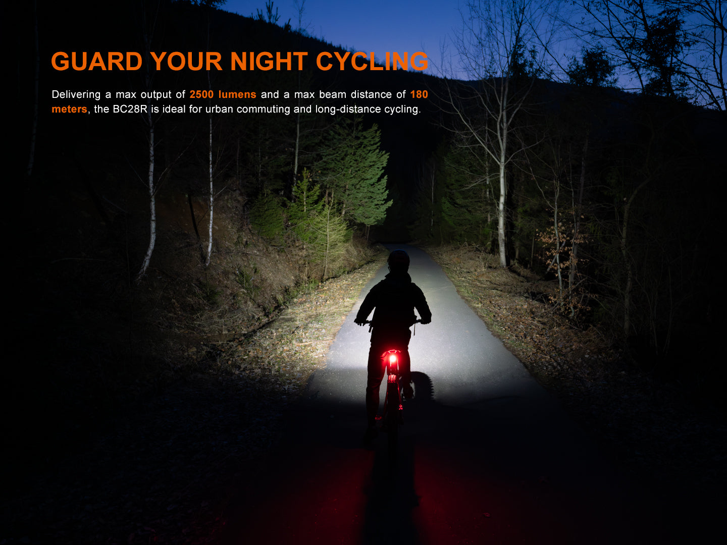 Fenix BC28R Smart Sync Bike Light Combo [2,500 Lumens]