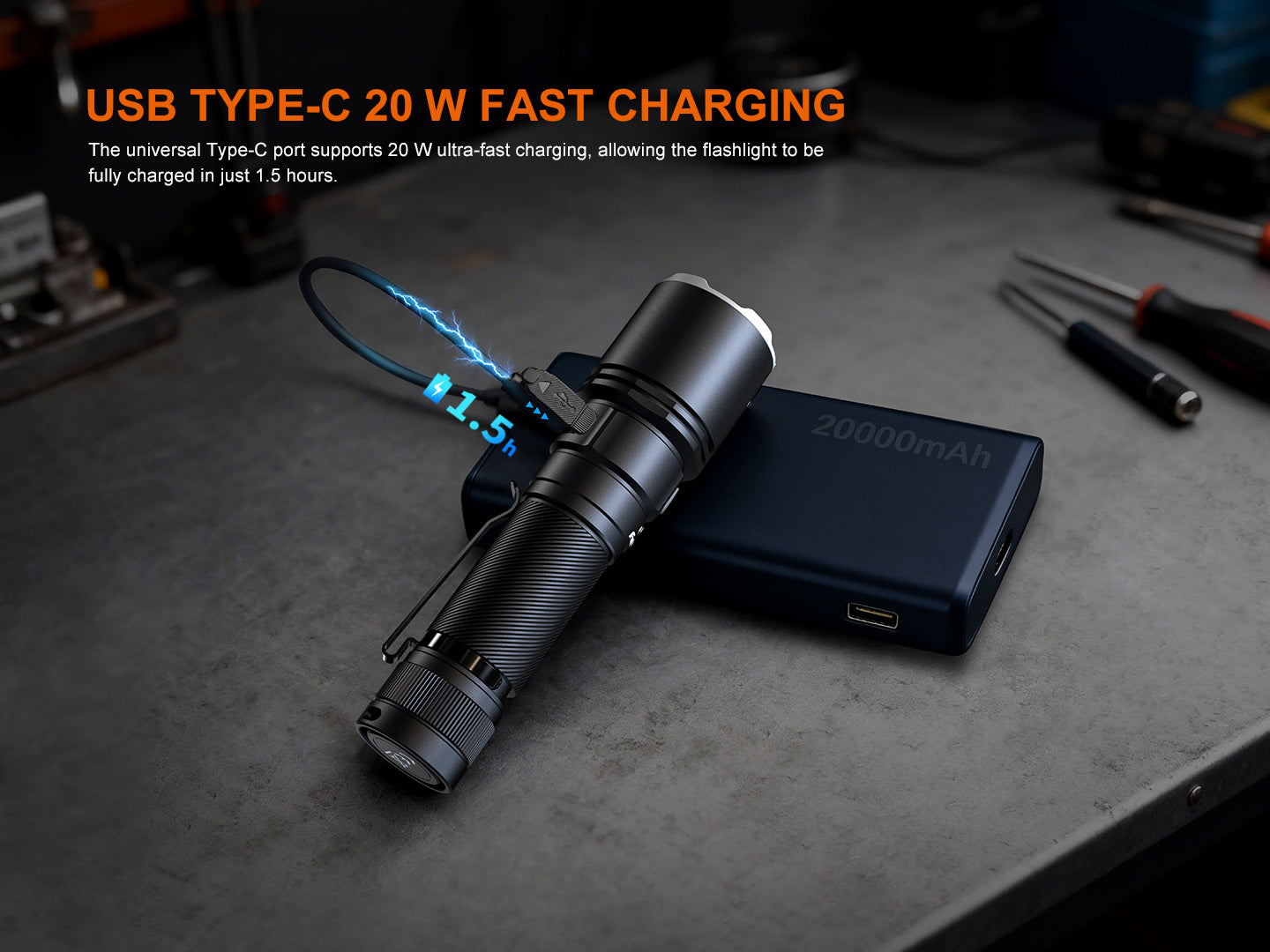 Fenix C7 Pro High Power Fast Charge Flashlight - 4,600 Lumens