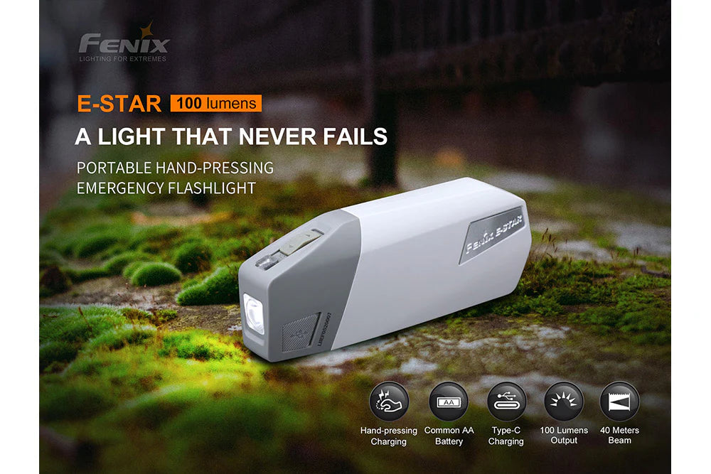 Fenix E-Star Portable Hand-Pressing Emergency Flashlight