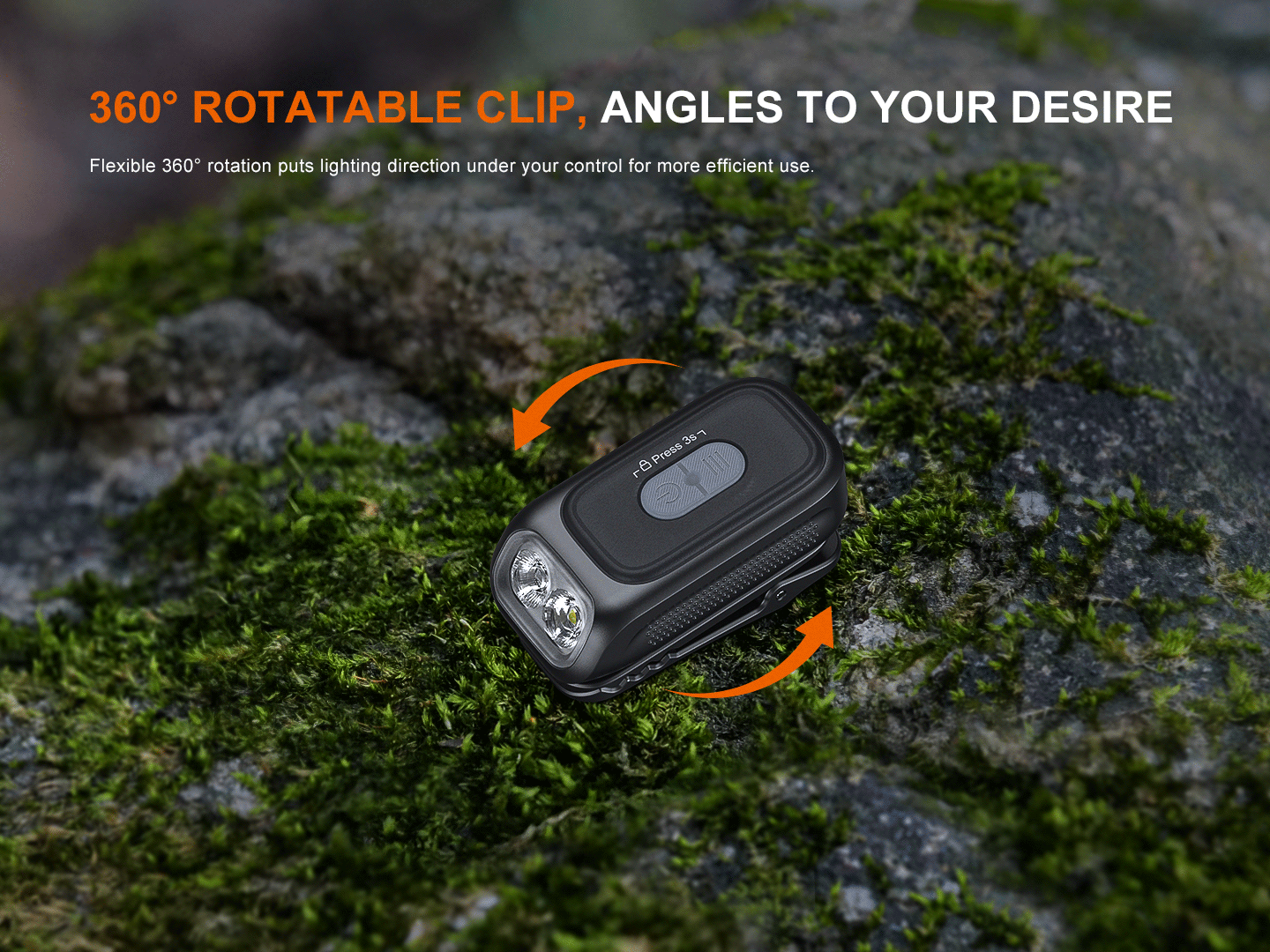 Fenix E04R 360° Rotatable Clip-On EDC Flashlight With Blinker Feature