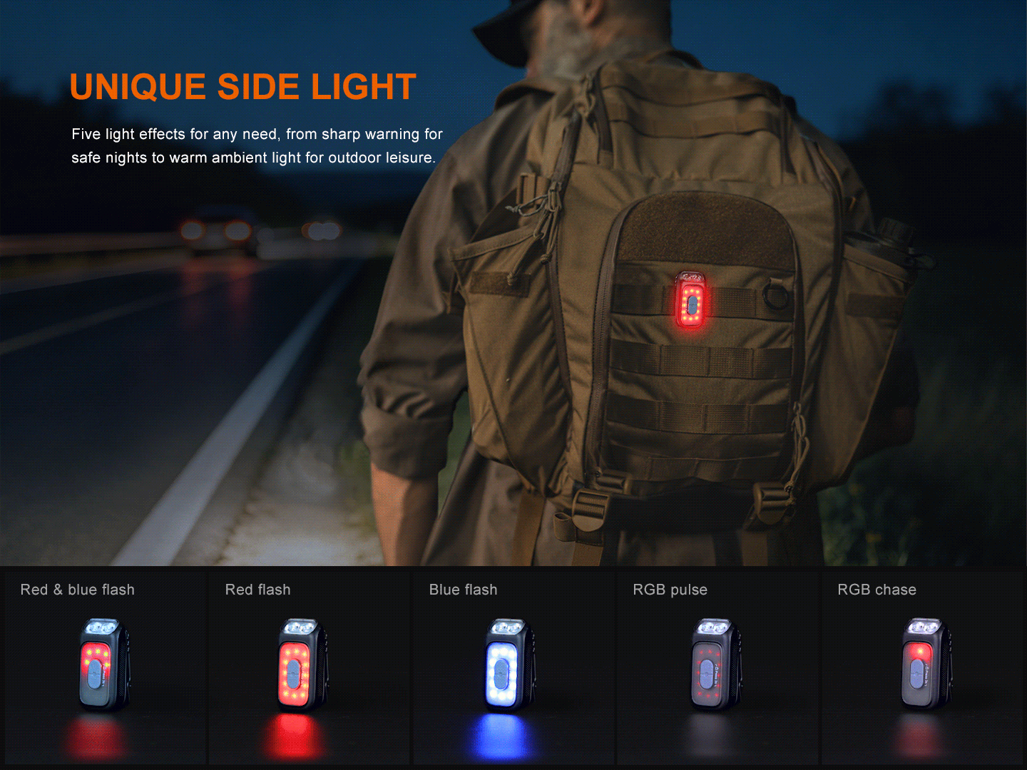 Fenix E04R 360° Rotatable Clip-On EDC Flashlight With Blinker Feature
