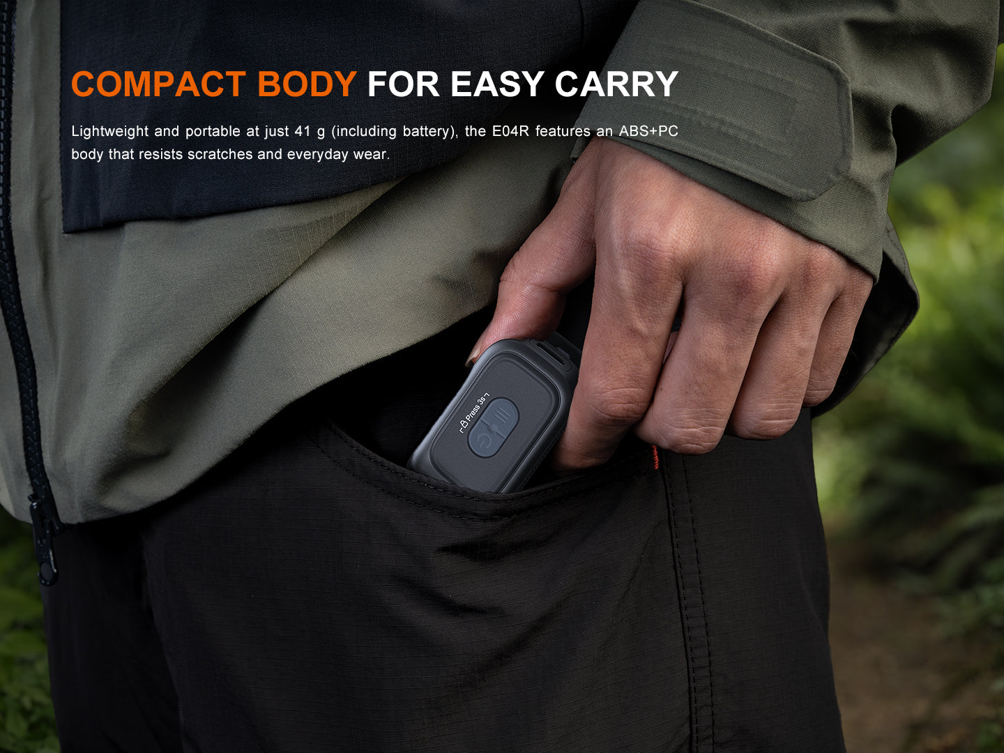 Fenix E04R 360° Rotatable Clip-On EDC Flashlight With Blinker Feature