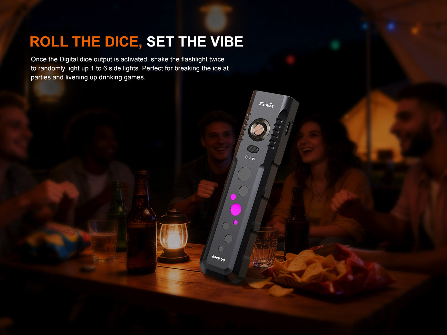 Fenix E08R UE Slim Multi-Light Sources EDC Flashlight