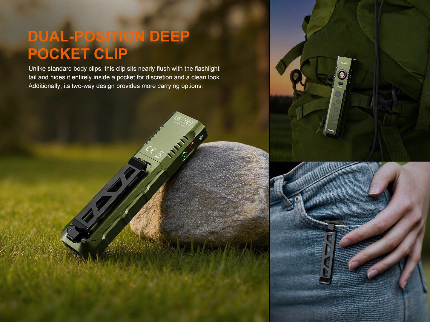 Fenix E08R UE Slim Multi-Light Sources EDC Flashlight