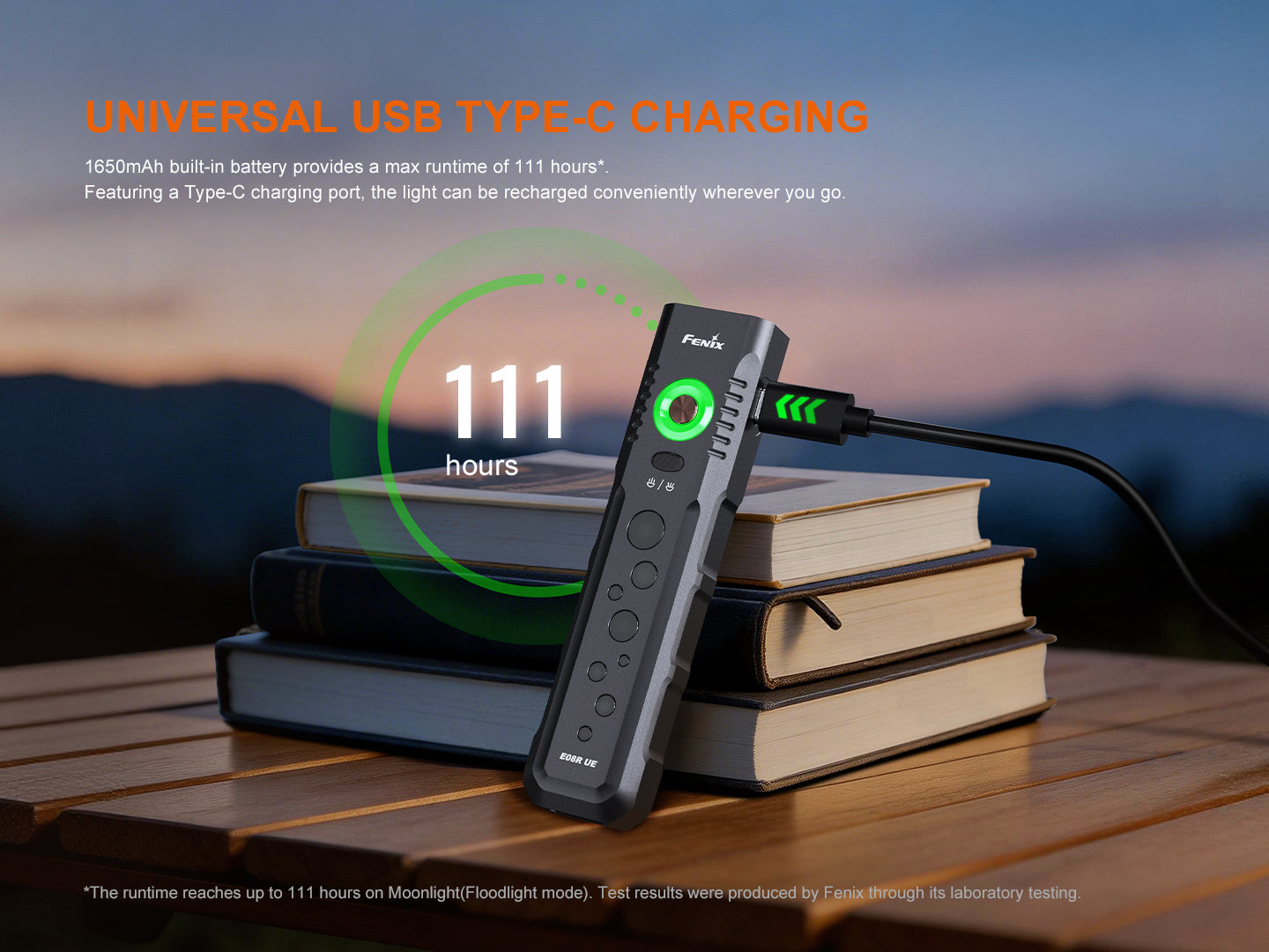 Fenix E08R UE Slim Multi-Light Sources EDC Flashlight