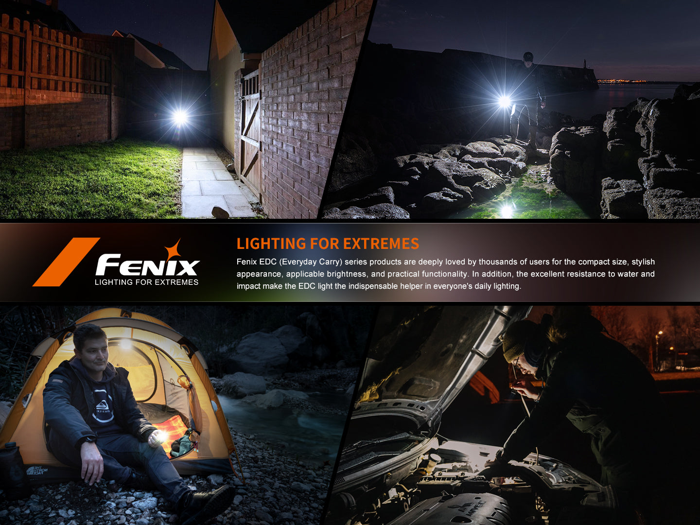 Fenix E08R UE Slim Multi-Light Sources EDC Flashlight