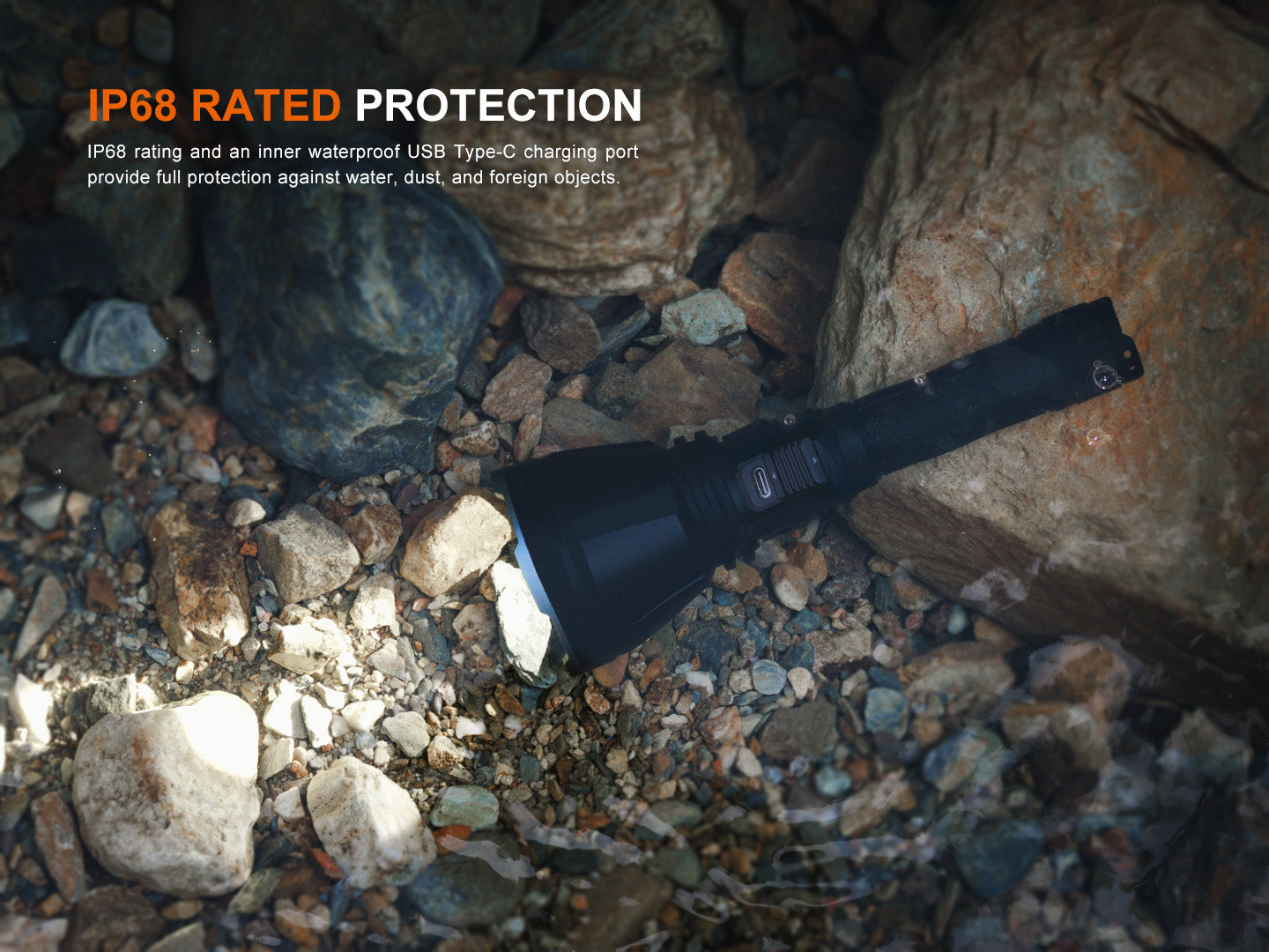 Fenix HT18R V2 Long Range Flashlight [3,700 Lumens I 1,100 Meters Throw]