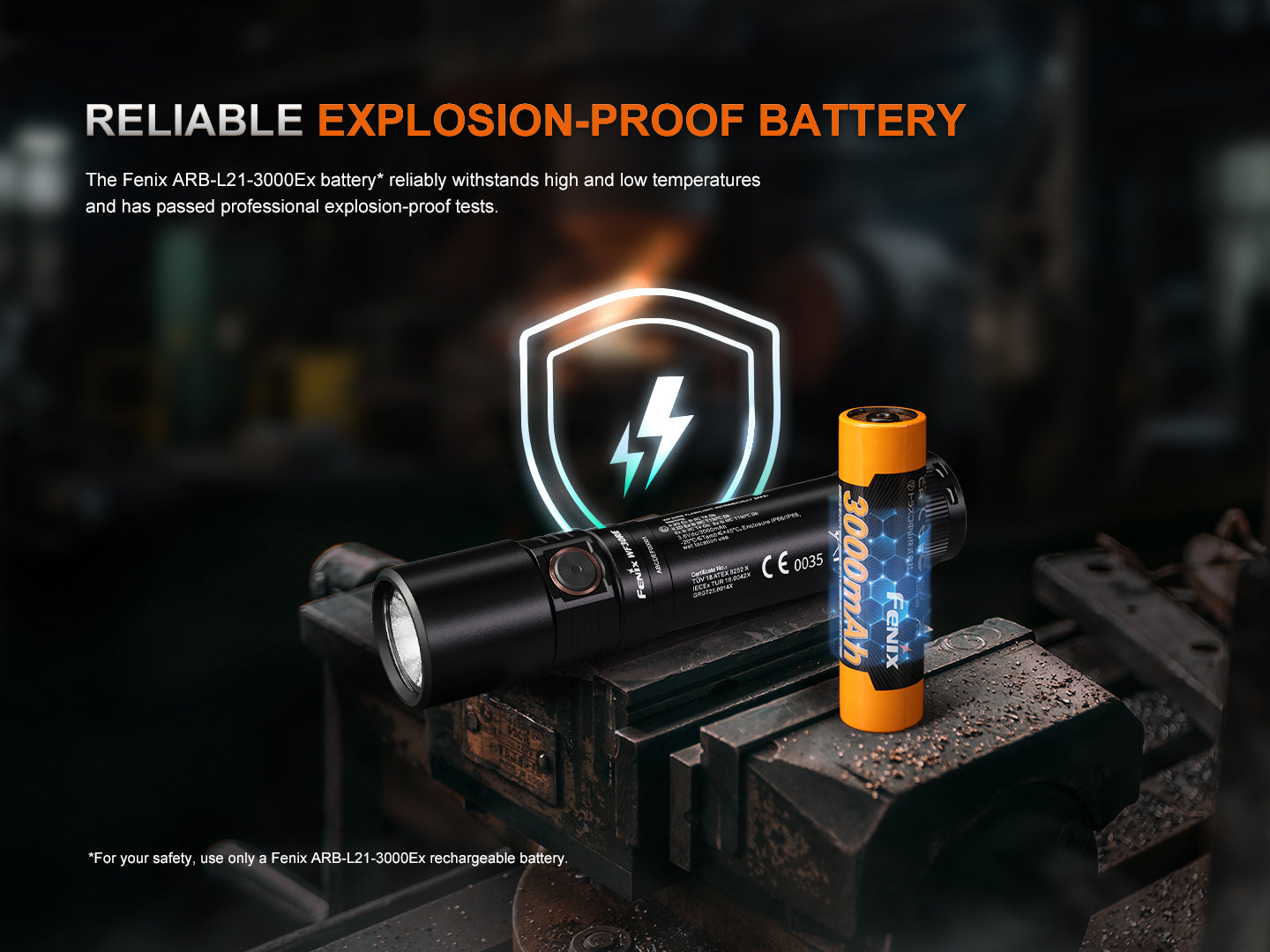 Fenix WF30RE Intrinsically Safe Rechargeable Flashlight