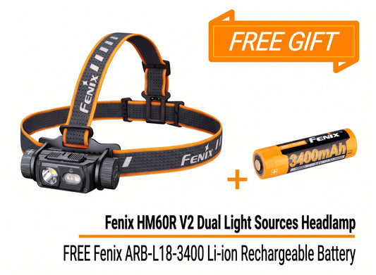 Fenix HM60R V2 Dual Light Sources with Spot & Flood Beam