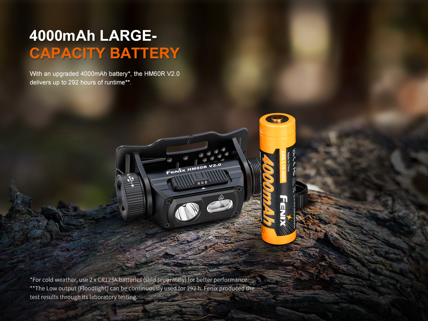 Fenix HM60R V2 Dual Light Sources with Spot & Flood Beam