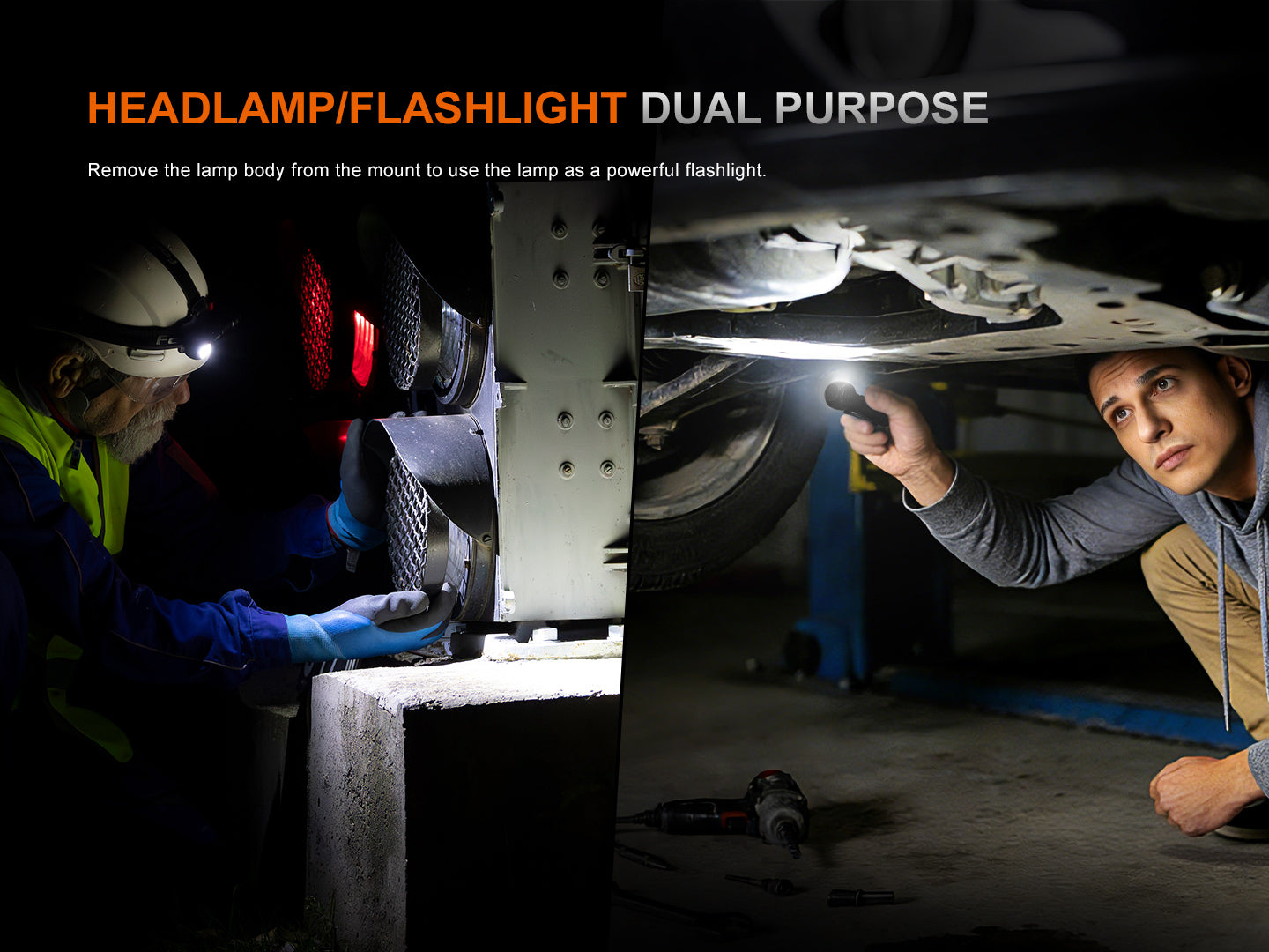 HM61R V3 Multifunction 2-in-1 Removable Headlamp/Flashlight With Magnet Base