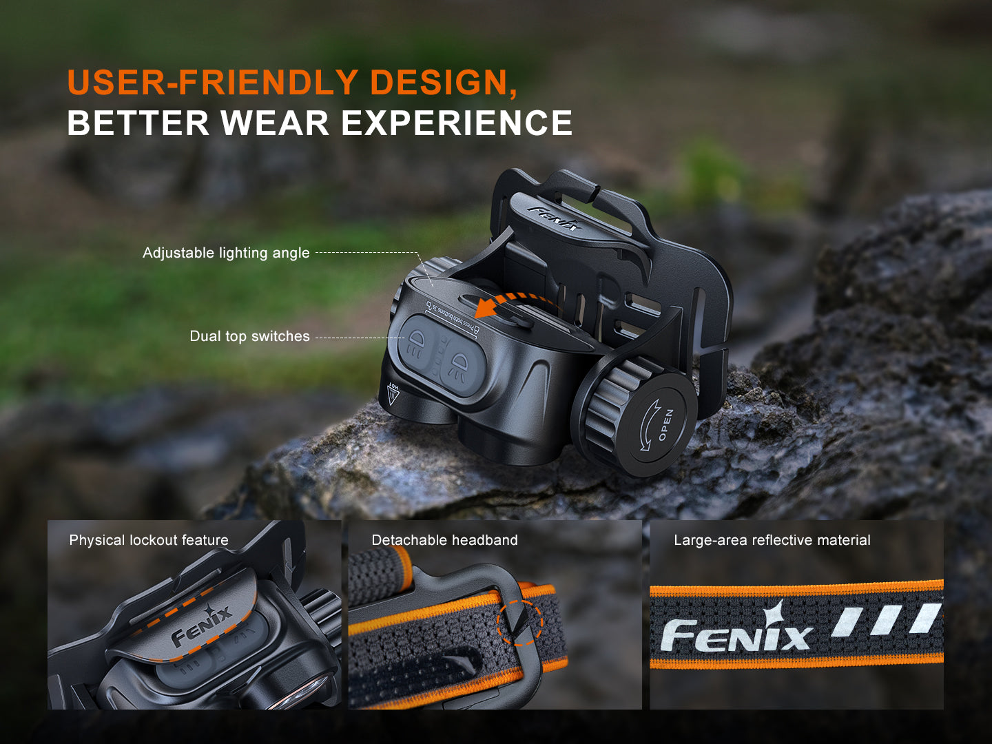 Fenix HM65R V2 Dual Light Sources Dual Beam Distance Headlamp