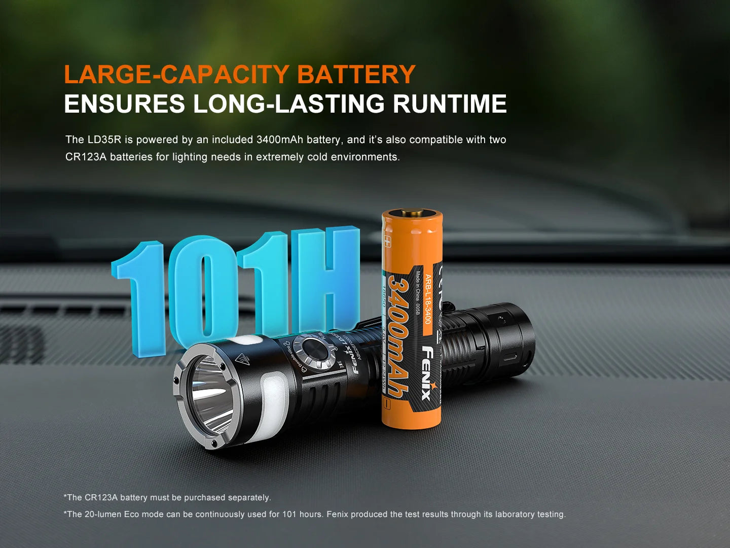Fenix LD35R Flashlight With Tri-Color Secondary Side Lights