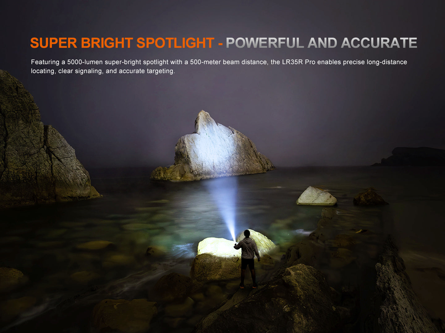 Fenix LR35R Pro [10,000 Lumens] High Power Flashlight With Red & UV Secondary Lights