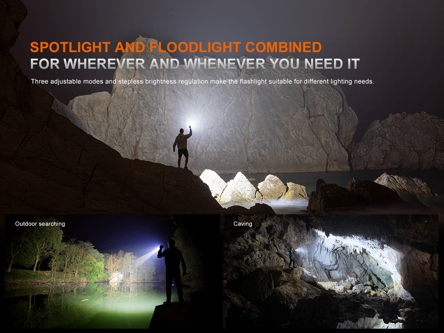 Fenix LR35R Pro [10,000 Lumens] High Power Flashlight With Red & UV Secondary Lights