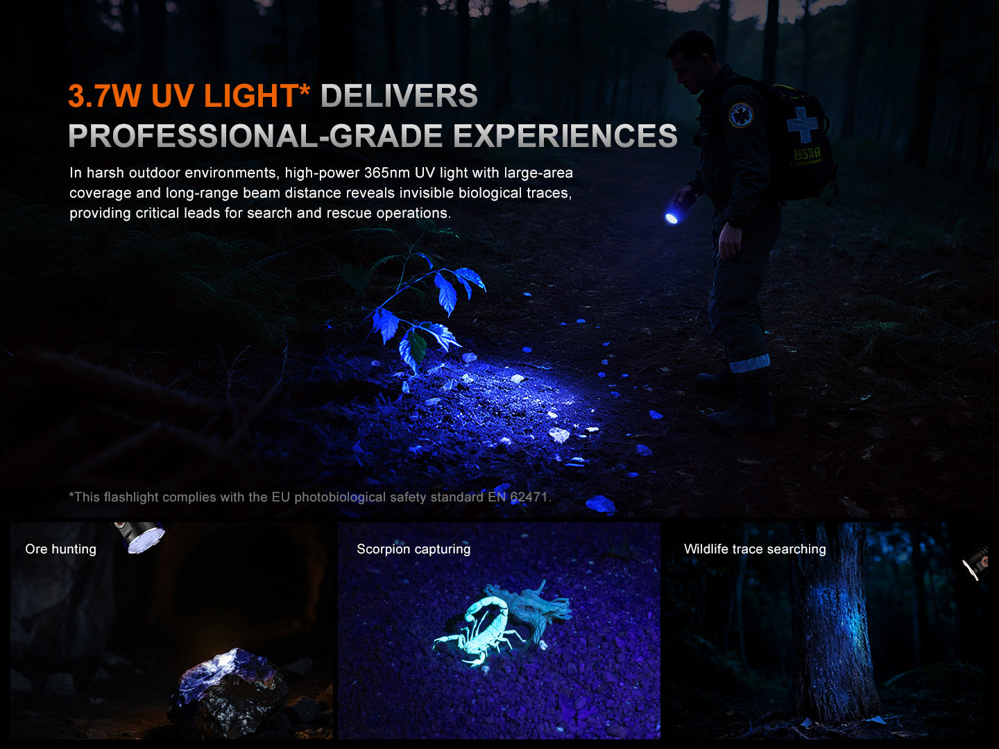Fenix LR35R Pro [10,000 Lumens] High Power Flashlight With Red & UV Secondary Lights