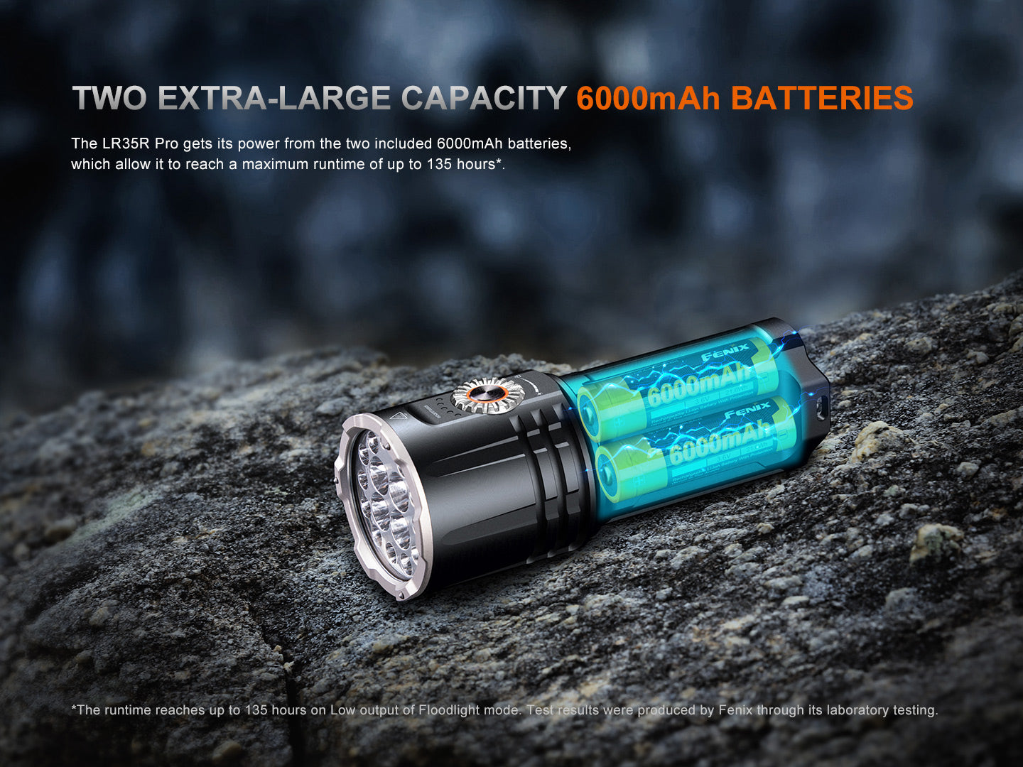 Fenix LR35R Pro [10,000 Lumens] High Power Flashlight With Red & UV Secondary Lights