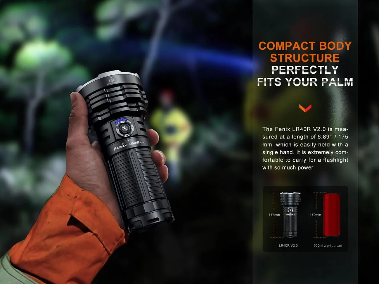 Fenix LR40R V2 High Power Flashlight_15,000 Lumens_900 Meters Throw