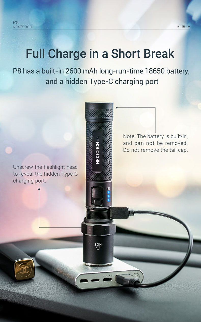 Nextorch P8 Rechargeable LED Flashlight