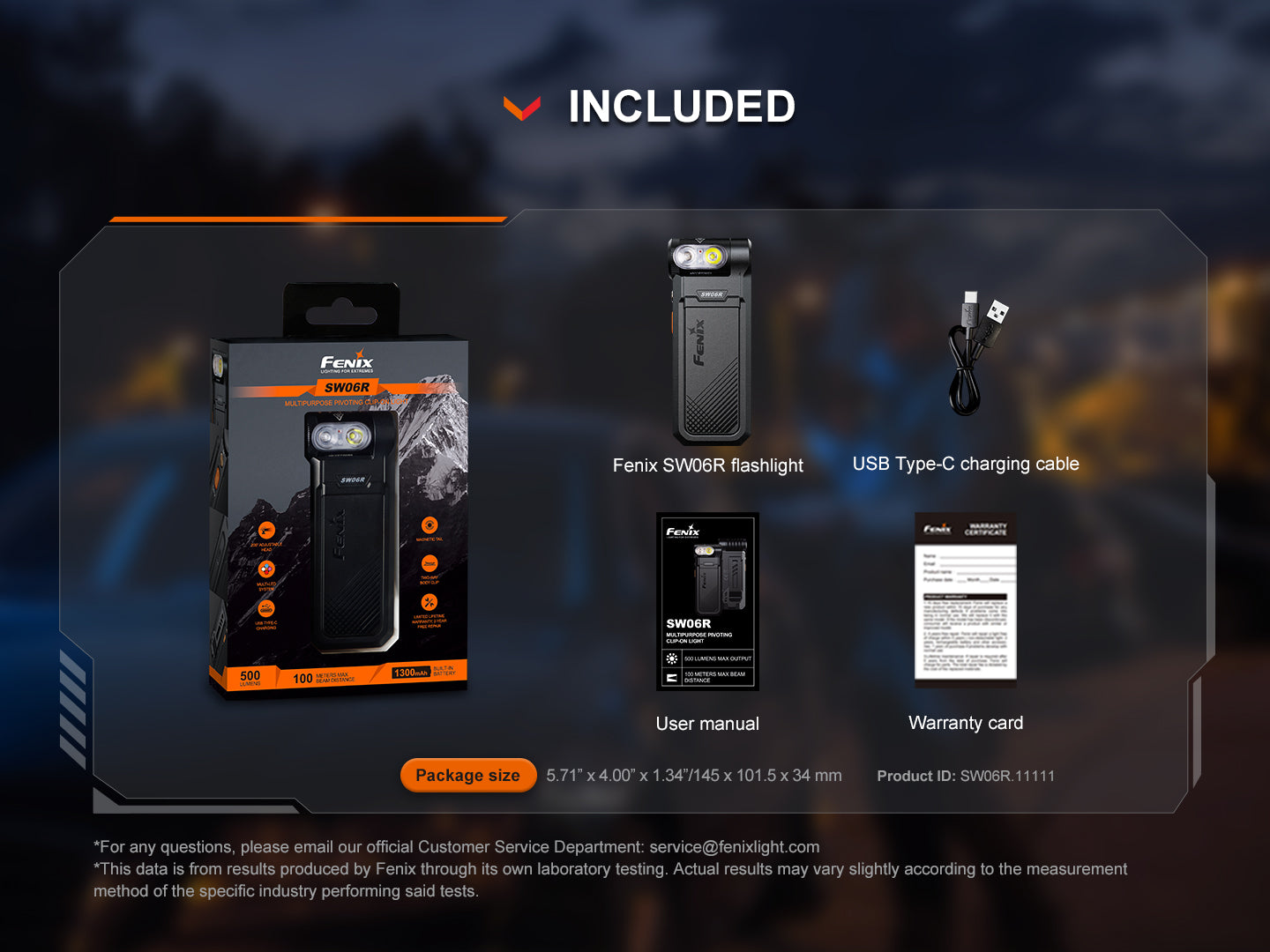 Fenix SW06R Multipurpose Clip Flashlight with Blinker Feature