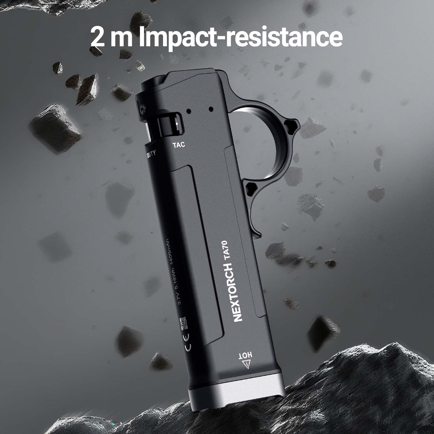 Nextorch TA70 Ultra-Slim EDC Tactical Flashlight [3500 Lumens I 220 Meters]