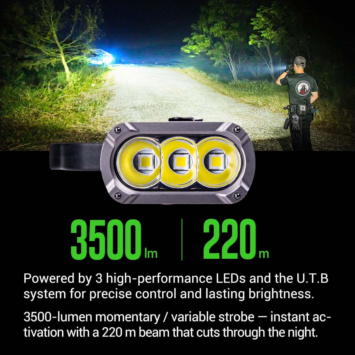 Nextorch TA70 Ultra-Slim EDC Tactical Flashlight [3500 Lumens I 220 Meters]