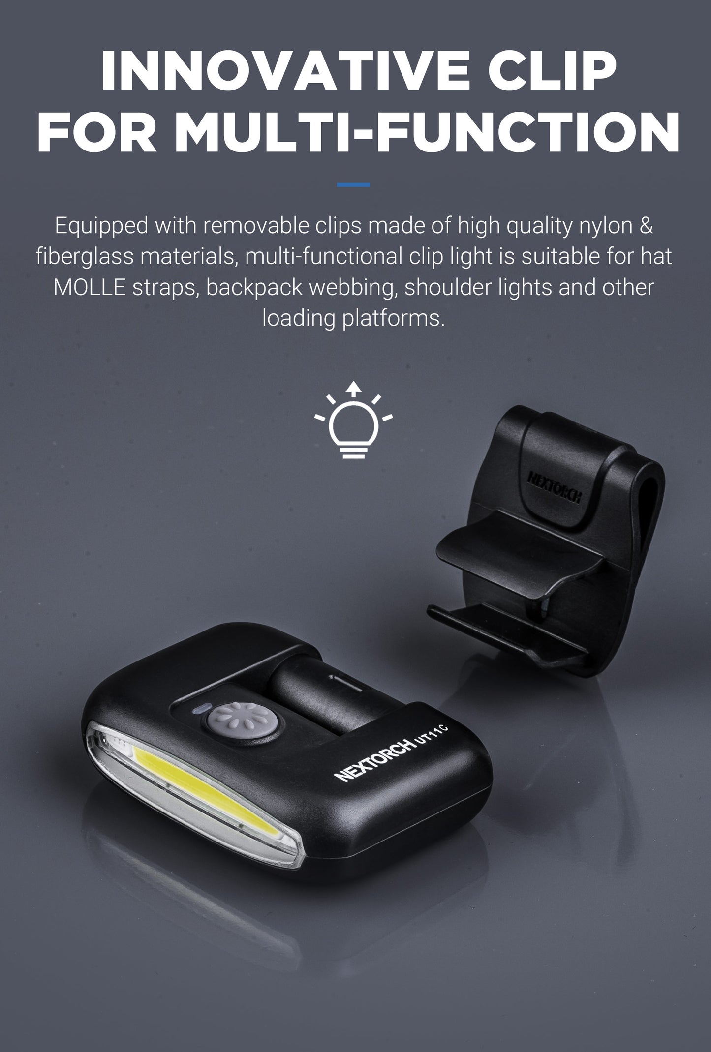 Nextorch UT11C Clip Light With Red-Blue Flash
