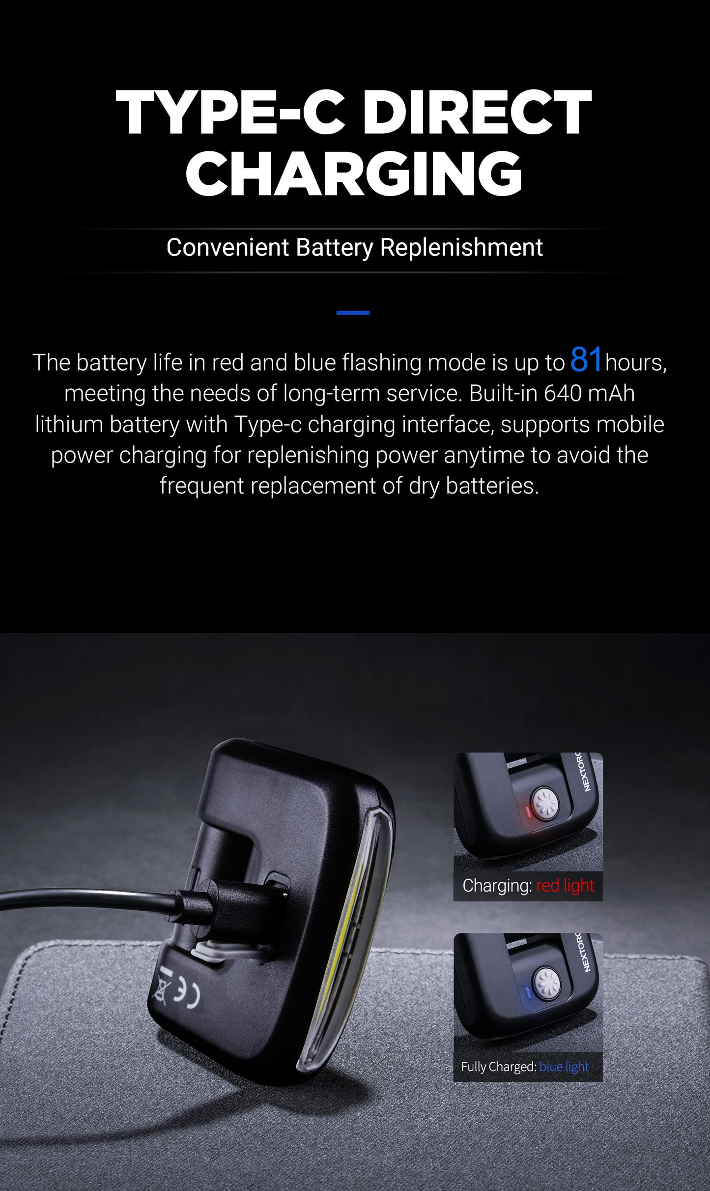 Nextorch UT11C Clip Light With Red-Blue Flash