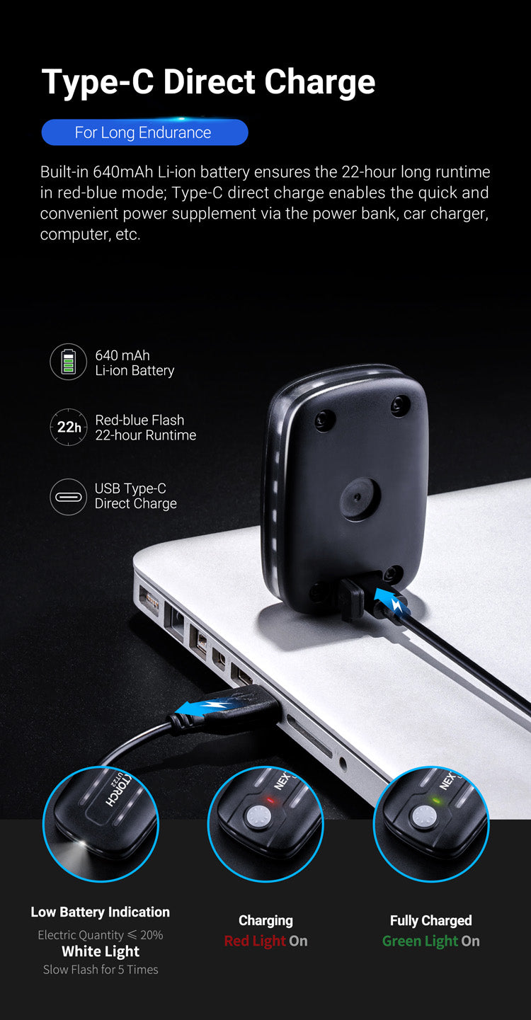 Nextorch UT22 Blue & Red Signal Light with White Light