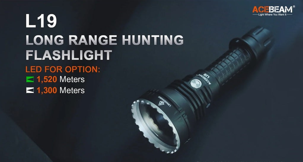 Acebeam L19 Compact Long Throw Flashlight - Clearance Sales