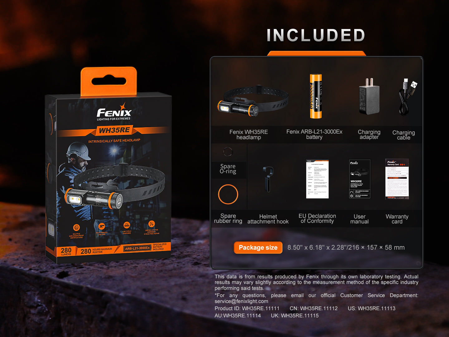 Fenix WH35RE Intrinsically Safe Headlamp