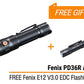 Bundle Deal - Fenix PD36 ACE Multi-Mode tactical Flashlight + E12 V3 Pocket EDC Flashlight