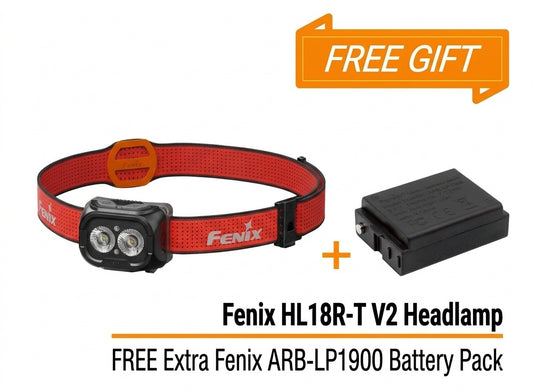 Fenix HL18R-T V2 Triple Light Sources Lightweight Headlamp with Whistle