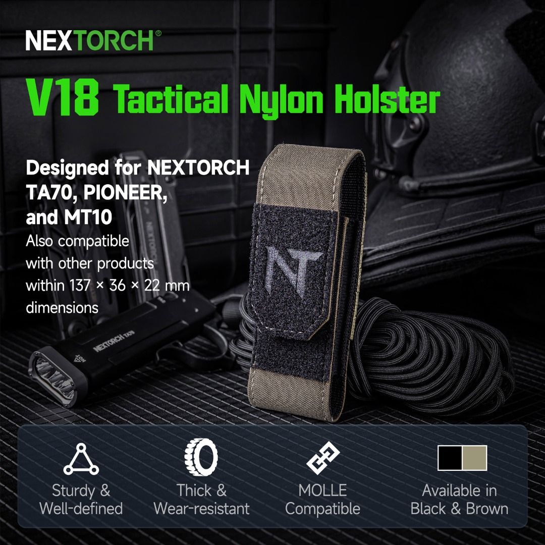 Nextorch V18 Nylon Holster For Slim & Flat-Style Flashlight