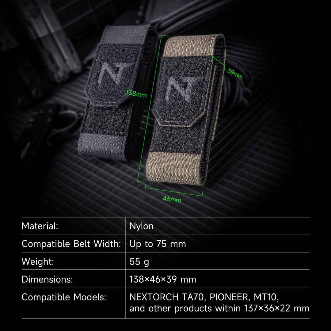 Nextorch V18 Nylon Holster For Slim & Flat-Style Flashlight