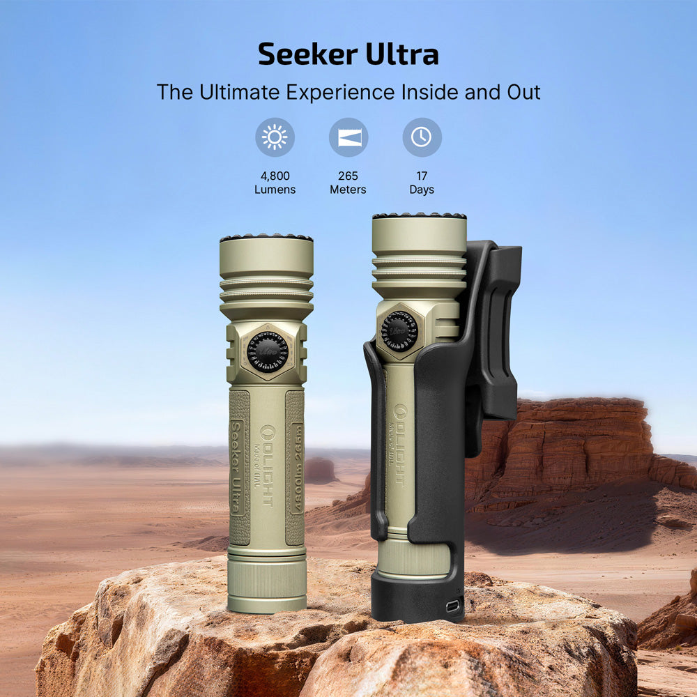Olight Seeker Ultra 4,800 Lumens High Power Compact Flashlight