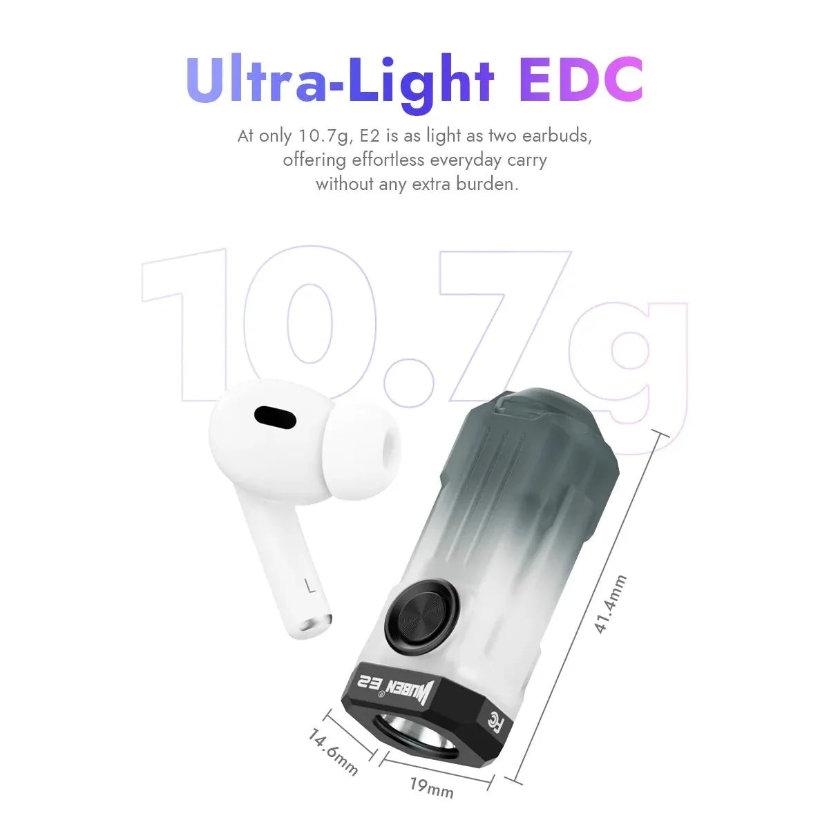 Wuben E2 Pulse Necklace / Keychain Flashlight