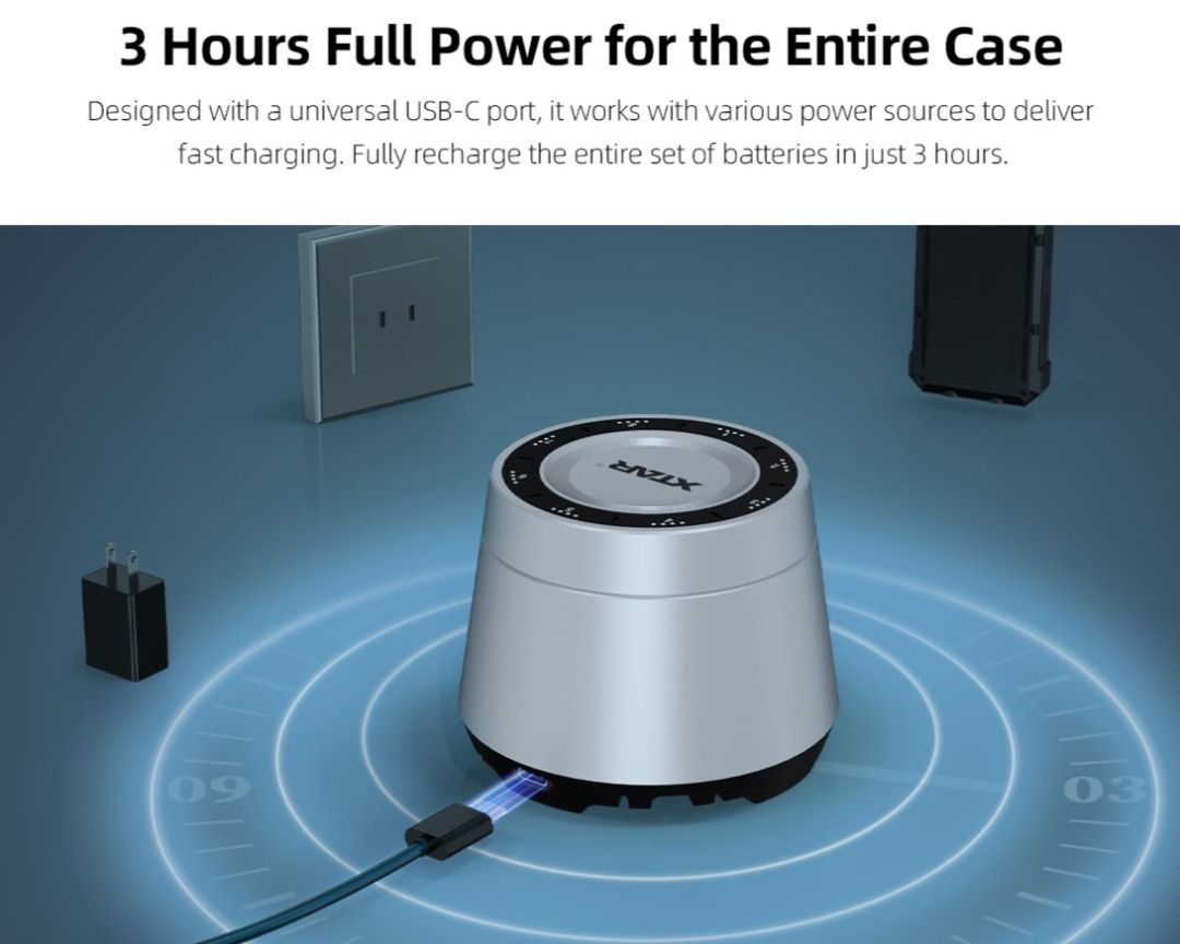 XTAR L8 Box Charging Station & Storage for AA & AAA Battery